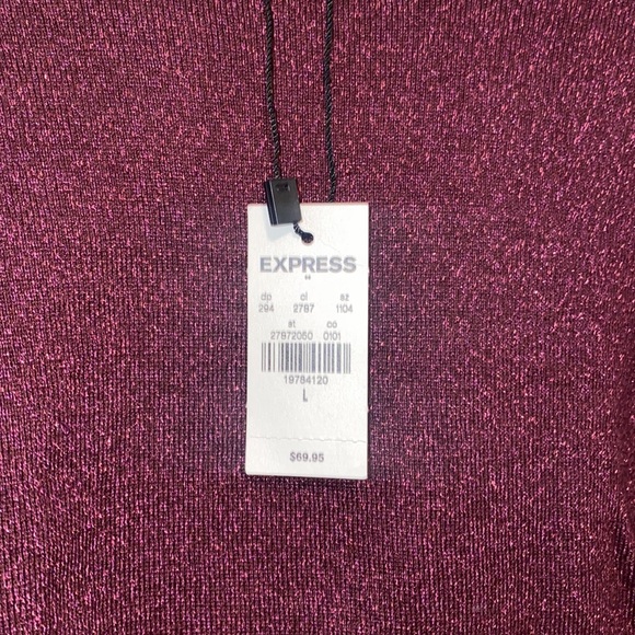 NWT- PLUM RUCHED GLITTER DRESS - Picture 11 of 13